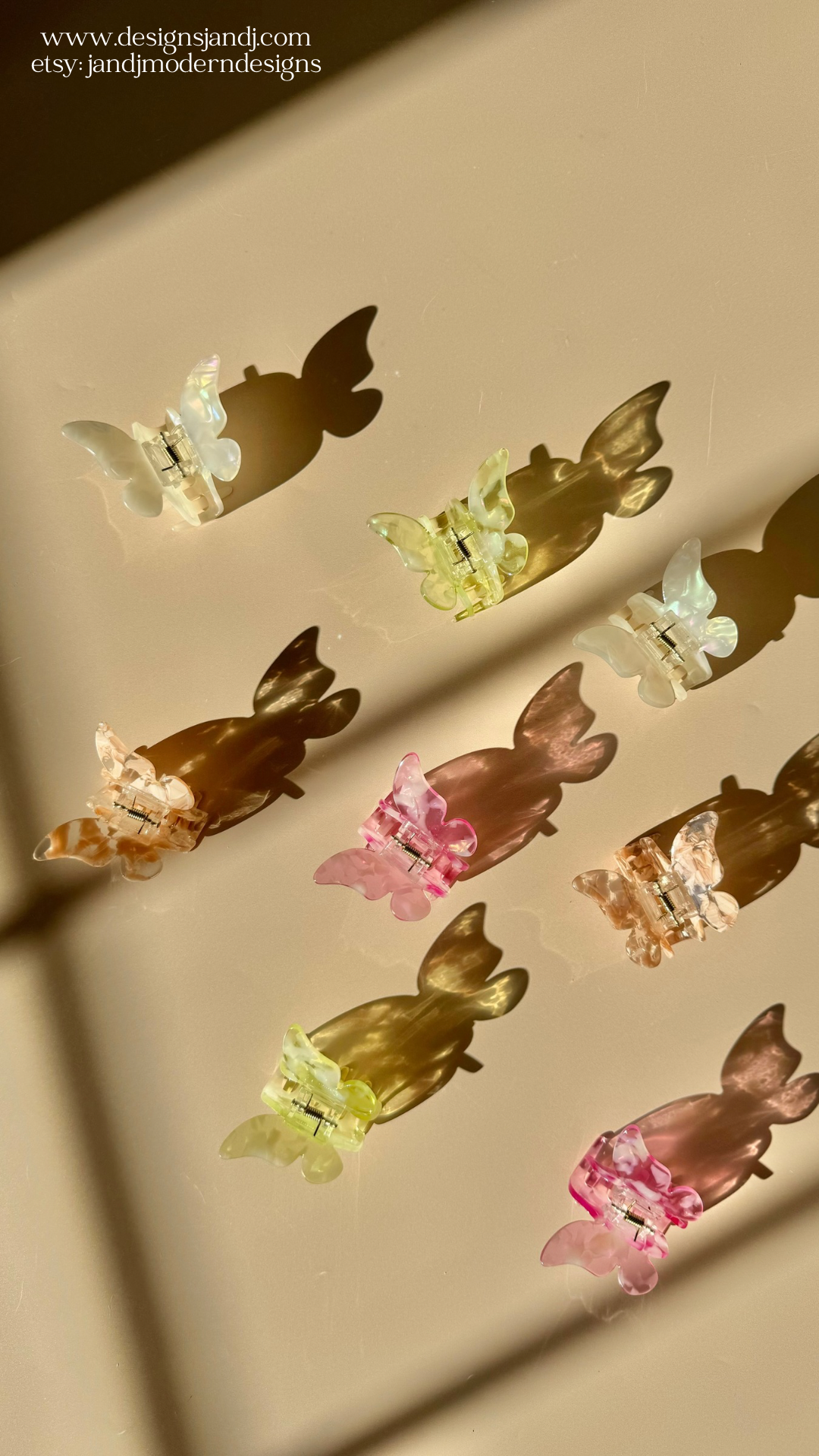 Acetate Butterfly Hair Claw Clips