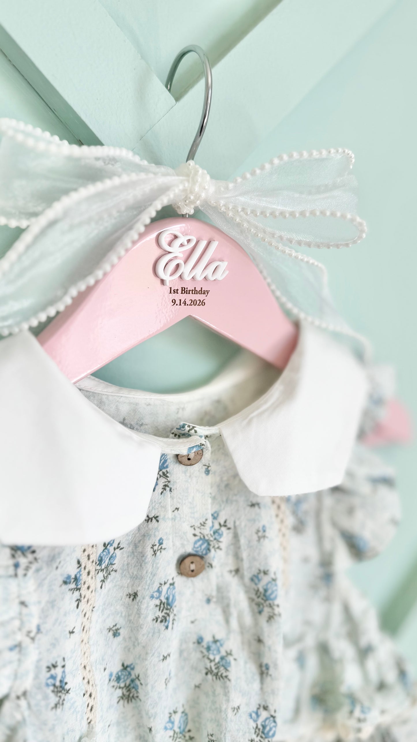 Personalized 1st birthday dress hanger for toddler girl first birthday outfit keepsake hanger for baby girl photoshoot prop newborn first outfit hanger custom engraved wooden hanger baby shower gift for niece or granddaughter special keepsake for daughter birthday party dress hanger milestone outfit display timeless memory gift for parents or grandparents heirloom hanger for smash cake photoshoot outfit or special occasion first birthday celebration baby girl first outfit hanger with name custom