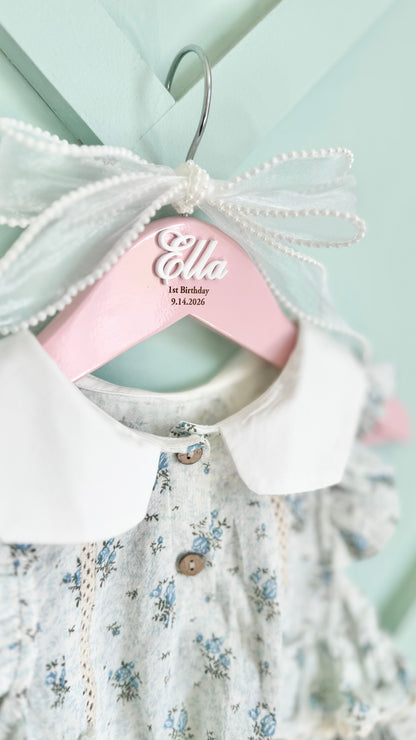 Personalized 1st birthday dress hanger for toddler girl first birthday outfit keepsake hanger for baby girl photoshoot prop newborn first outfit hanger custom engraved wooden hanger baby shower gift for niece or granddaughter special keepsake for daughter birthday party dress hanger milestone outfit display timeless memory gift for parents or grandparents heirloom hanger for smash cake photoshoot outfit or special occasion first birthday celebration baby girl first outfit hanger with name custom