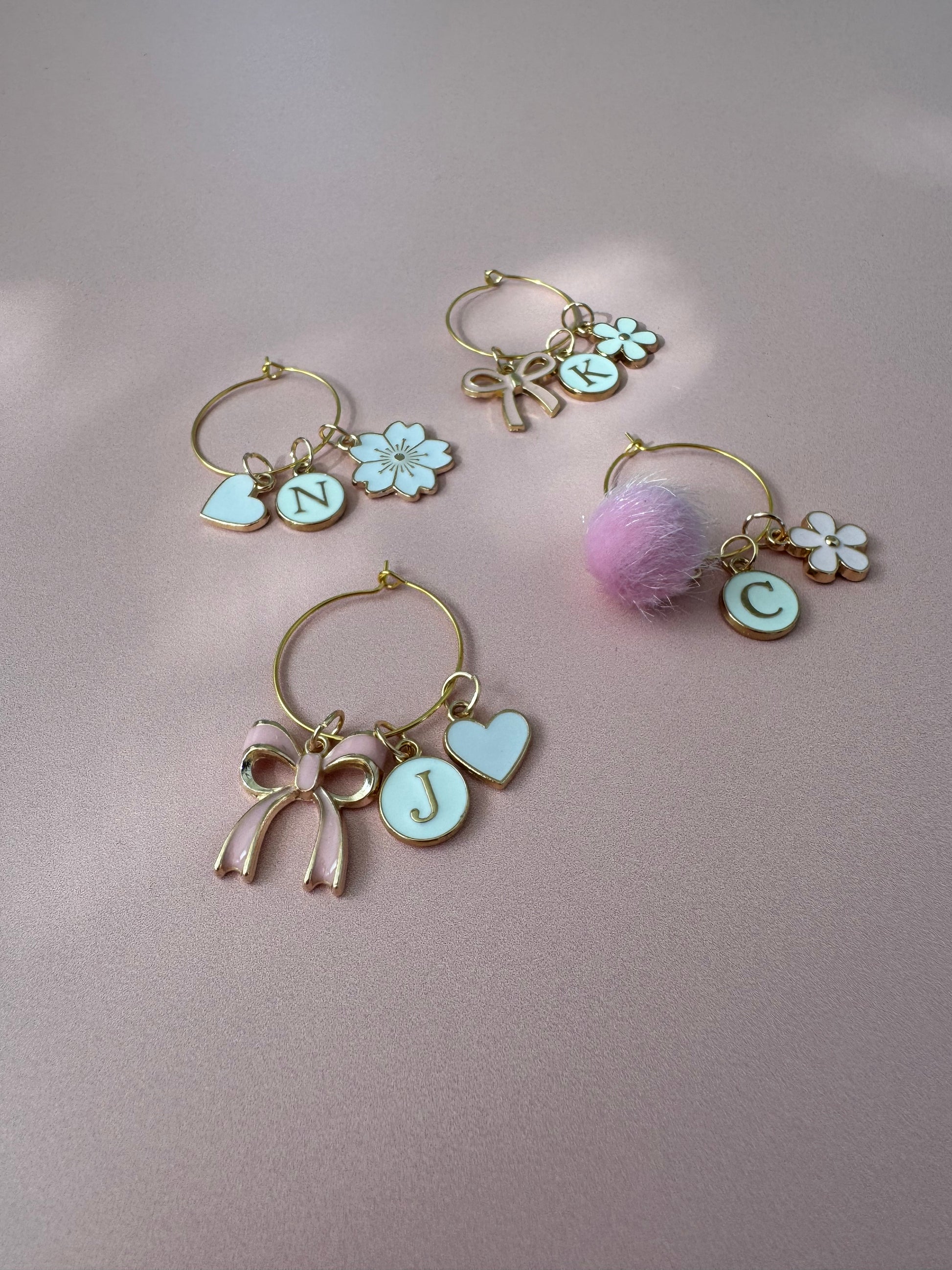 wine charms DIY girls trip gift personalized wine glass charms champagne flute charms custom drink markers bachelorette party wine accessories unique wine charm set fun wine glass identifiers handmade wine tags bridal shower gift idea girls weekend wine decor choose your charm wine charm kit travel wine gift wine night essentials charmed wine glasses DIY wine charm project cute wine glass charms girlfriend gift idea