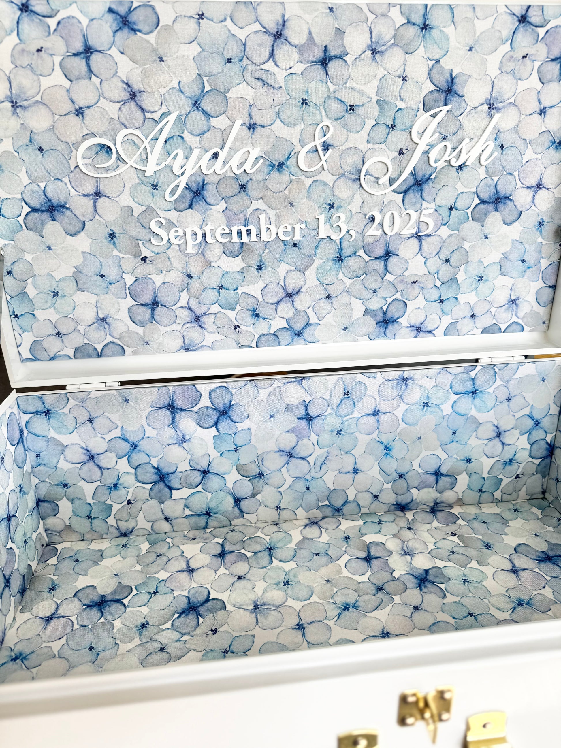 Bride keepsake trunk personalized with last name for bride to be wedding day gift something blue gift for daughter heirloom wedding memory box custom bridal gift box for wedding keepsakes unique wedding gift for bride from mom large keepsake box for wedding day mementos elegant personalized bride gift box with lid something blue bridal shower gift idea bride memory box with name custom heirloom trunk for wedding day storage beautiful keepsake box for bride to preserve wedding treasures for bride