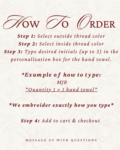 Monogram Cotton Hand Towel