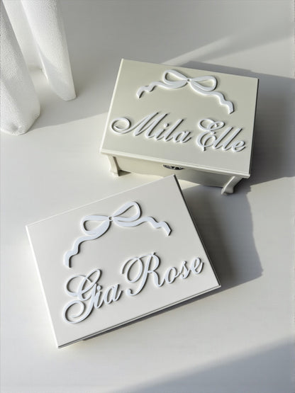 Musical Jewelry Box for Girl Keepsake for Toddler First Birthday Gift for Niece Baby Shower Newborn Girl Gift with Name for Granddaughter memory box for girl baptism gift for goddaughter from godmother gift for daughter Christmas gift for little girl This personalized musical ballerina jewelry organizer keepsake box for little girls is the best baby shower gift idea for young girl Christmas gift idea for niece birthday gift idea for daughter Easter girl Tween gift idea for first birthday toddler gift idea 