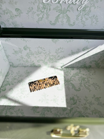 Personalized Tortoise Shell Comb Hair Accessory