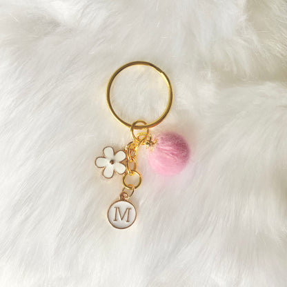 Initial Charm Keychain