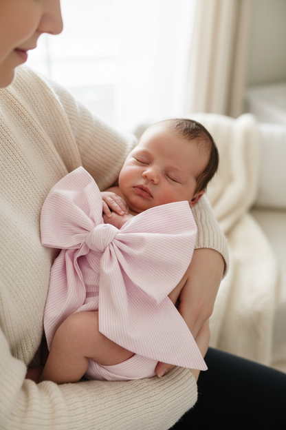 Custom Monogram Baby Bow Sash