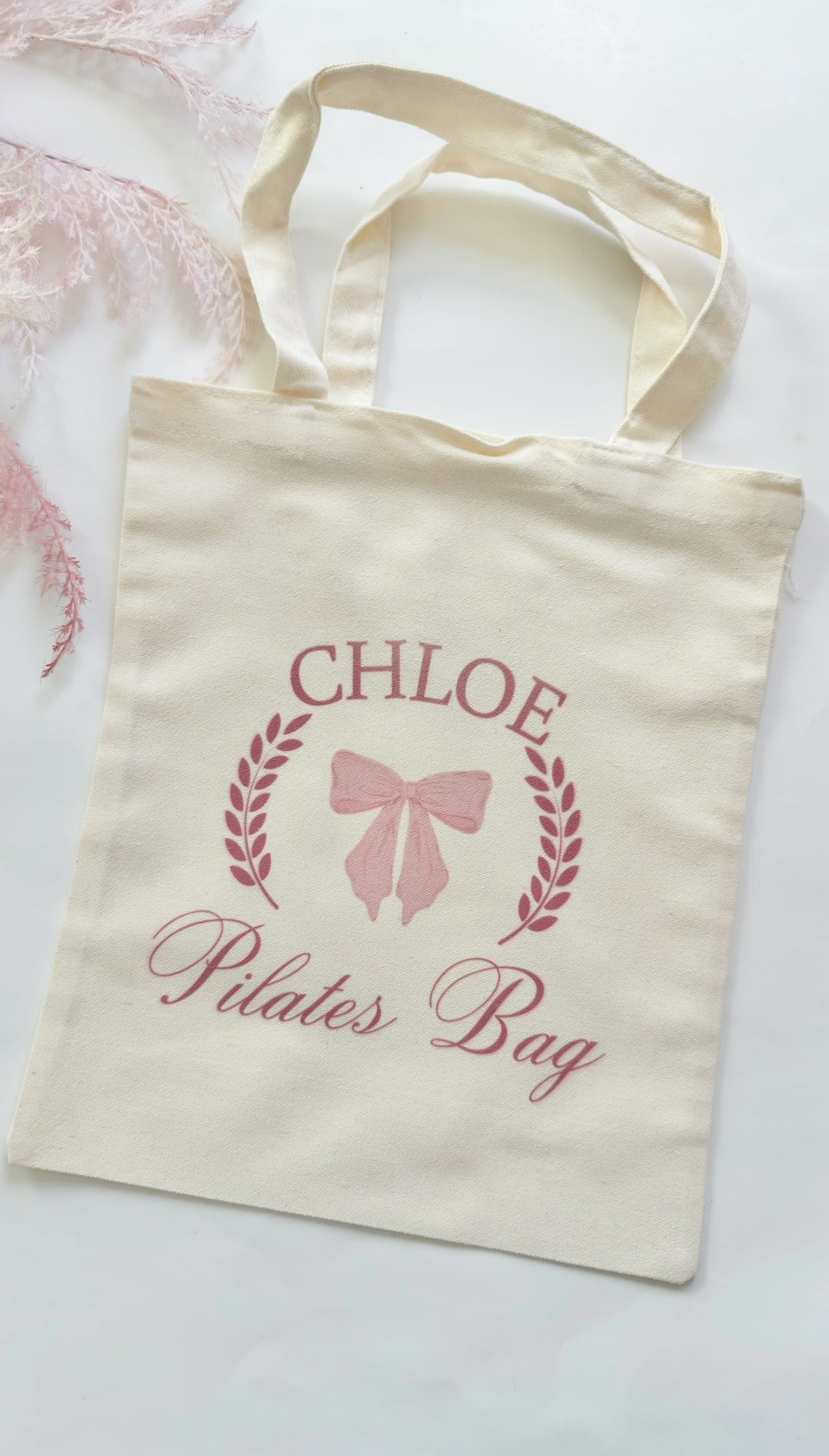 Personalized Pilates Bag for Pilates Class Cute Pink Pilates Accessory for Friend Pilates Gift for Girl Birthday Gift for Pilates Instructor Christmas gift for Pilates teacher Pilates gift idea for Pilates class studio gift for Pilates  friend gift