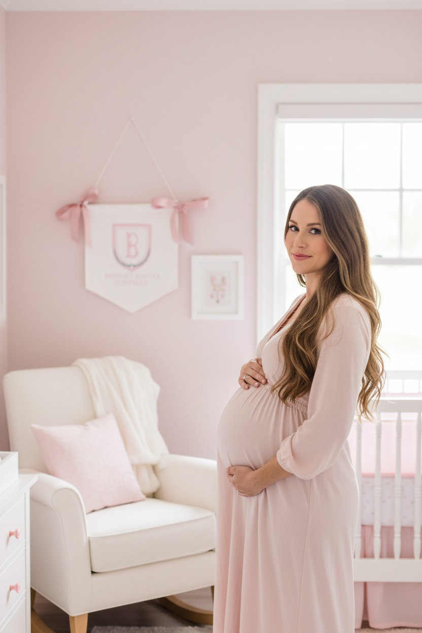 baby announcement banner girl baptism party decor for toddler first birthday pink banner canvas with name personalized bassinet sign monogram crest flag elegant nursery wall hanging custom baby shower decoration keepsake for newborn photo backdrop baptism reception decor toddler birthday banner personalized girl birthday banner baptism day celebration pink and white christening decoration custom monogrammed flag unique baby gift idea personalized banner for girls first birthday party decor pink