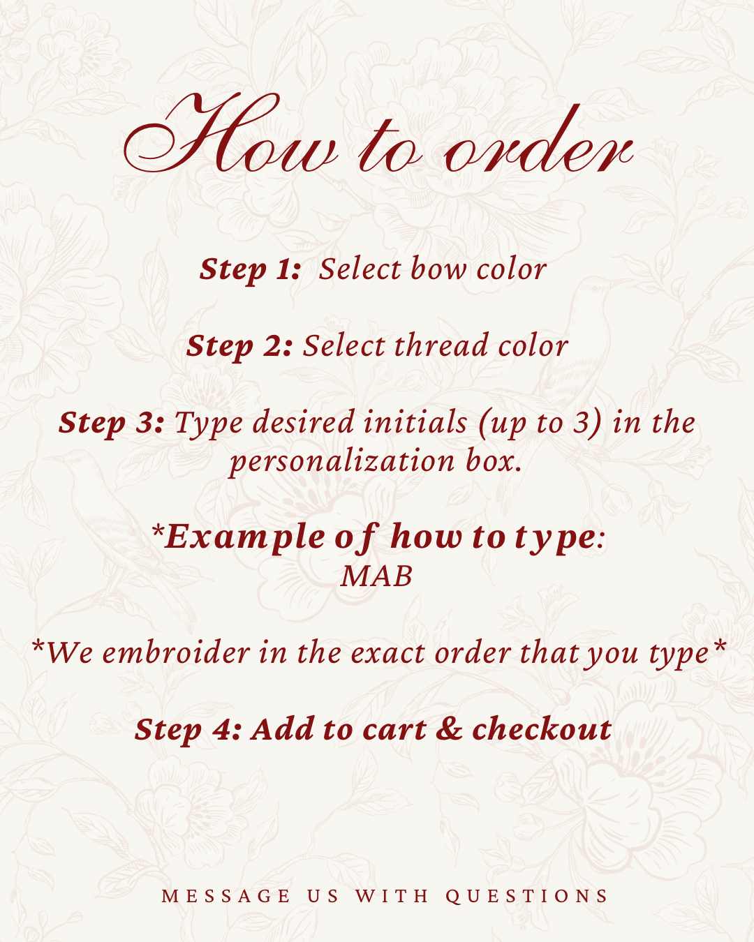 Custom Monogram Baby Bow Sash