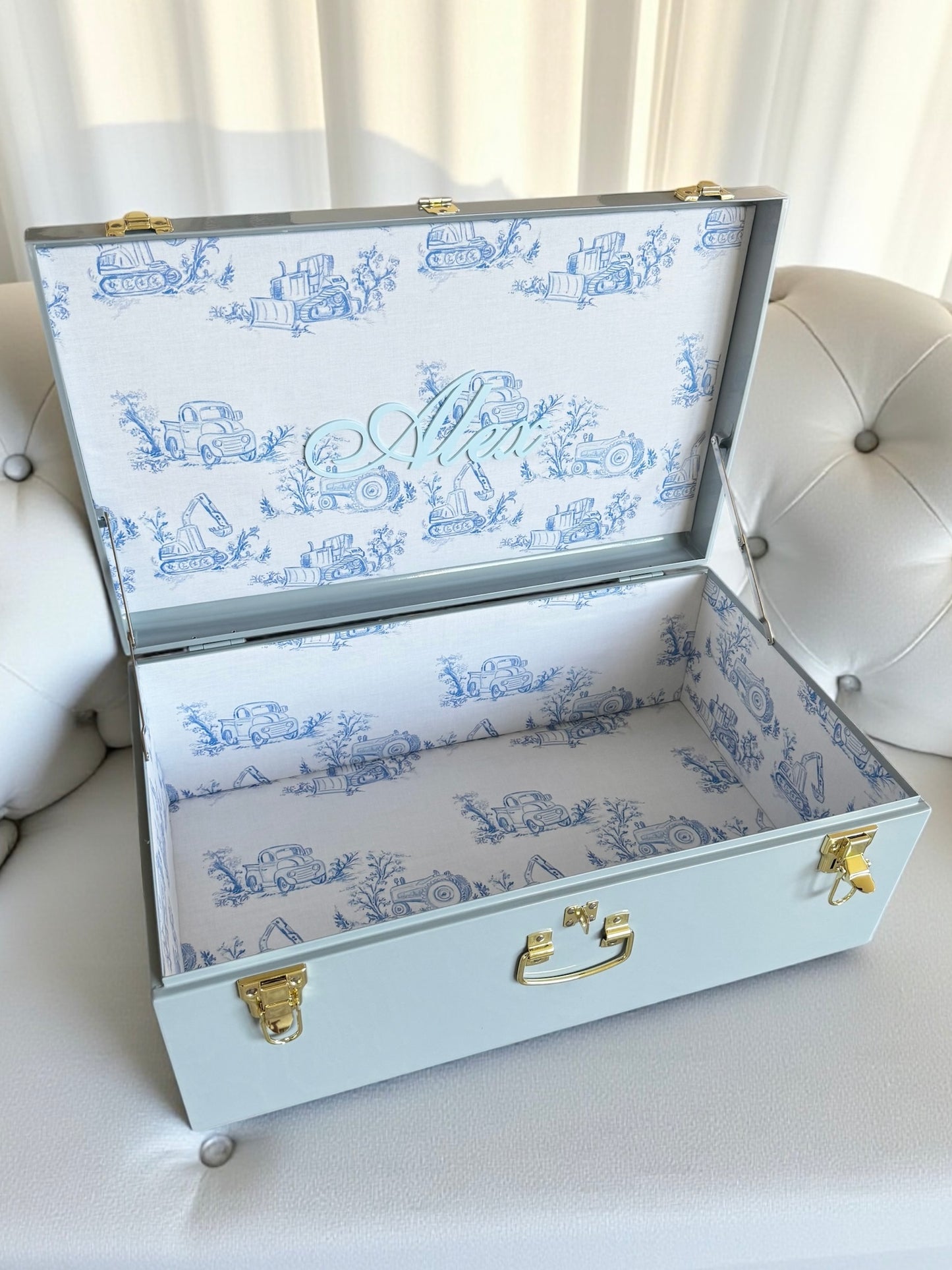 Custom Keepsake Trunk for Boy First Birthday Gift for Son Toddler Gift for Nephew Christmas Gift Grandson Heirloom Gift Boy Nursery Decor boy keepsake trunk petite Keep trunk for boy first birthday party nephew gift for grandson boy memory box trunk for child gift idea for a boy baptism Christmas gift idea for nephew gift for newborn baby boy nursery decor blue keepsake trunk gift for baby shower boy gift for grandson heirloom keepsake firstborn gift memory box for new mom boy mom gift idea