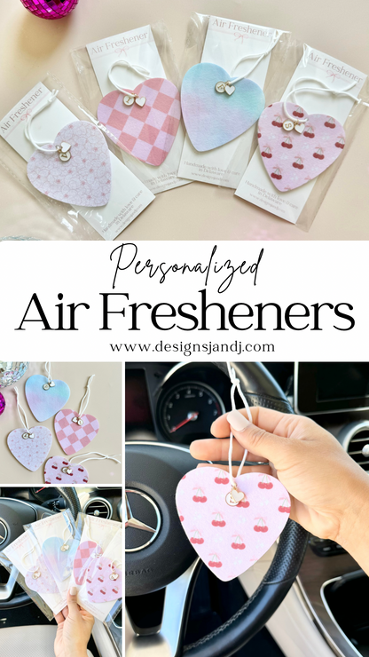 Custom Car Air Freshener Heart Shaped