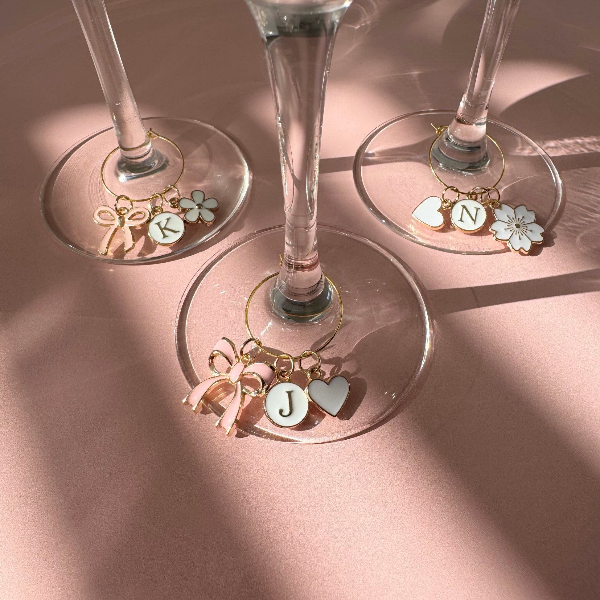 wine charms DIY girls trip gift personalized wine glass charms champagne flute charms custom drink markers bachelorette party wine accessories unique wine charm set fun wine glass identifiers handmade wine tags bridal shower gift idea girls weekend wine decor choose your charm wine charm kit travel wine gift wine night essentials charmed wine glasses DIY wine charm project cute wine glass charms girlfriend gift idea