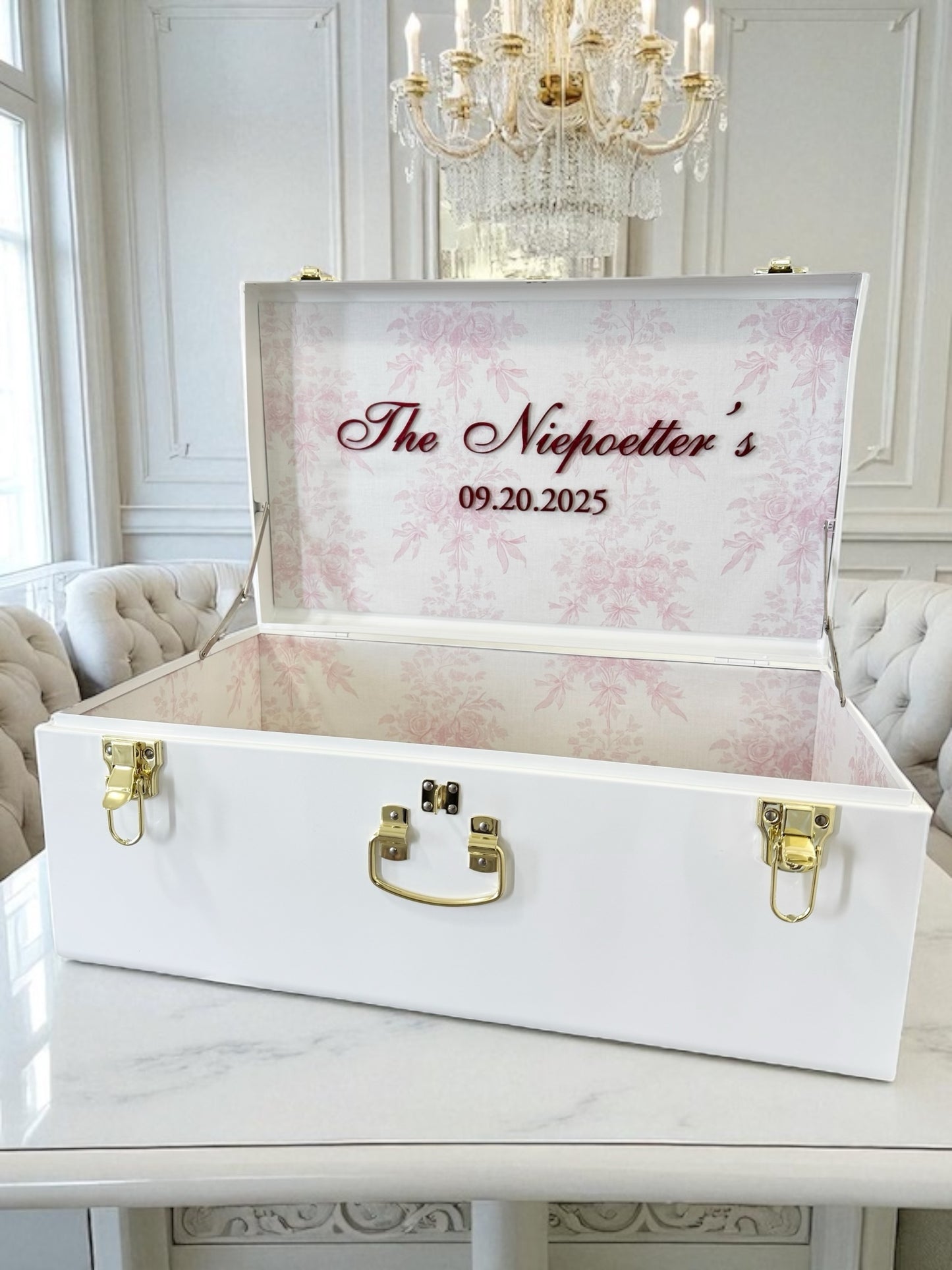 Bride Personalized Keepsake Trunk with Name Wedding Gift