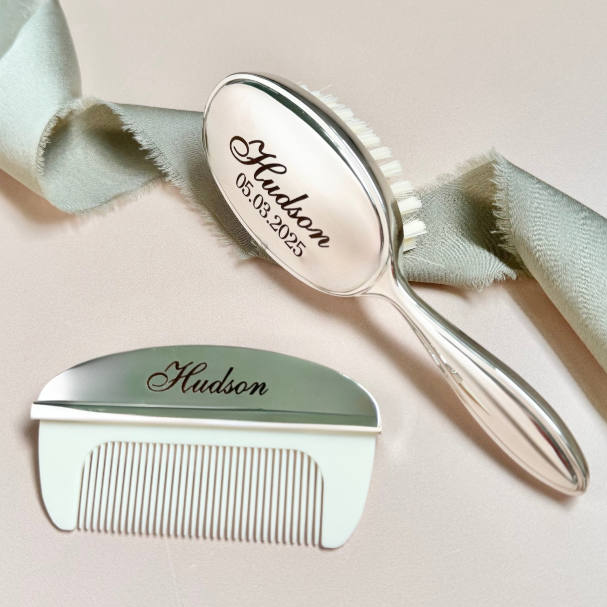 Baby hairbrush with name for baptism gift for first born son personalized heirloom brush for baby keepsake gift for new mom custom baby gift for christening soft bristle brush for newborn baby shower gift idea for baby boy thoughtful gift for nephew baptism day engraved baby brush special keepsake for baby memory box baby grooming brush with name unique baptism gift idea for son or nephew religious gift for infant boy elegant custom baby gift for special occasion for newborn baby boy gift ideas
