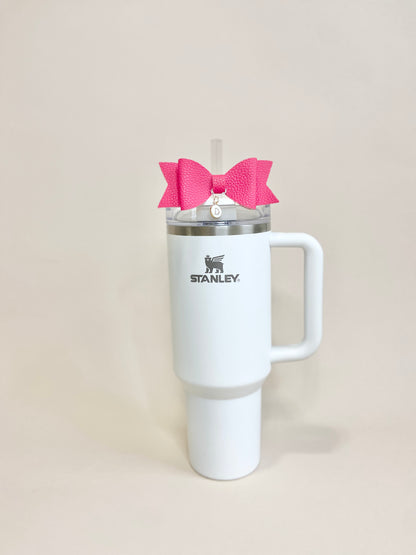 Hot Pink Tumbler Straw Bow