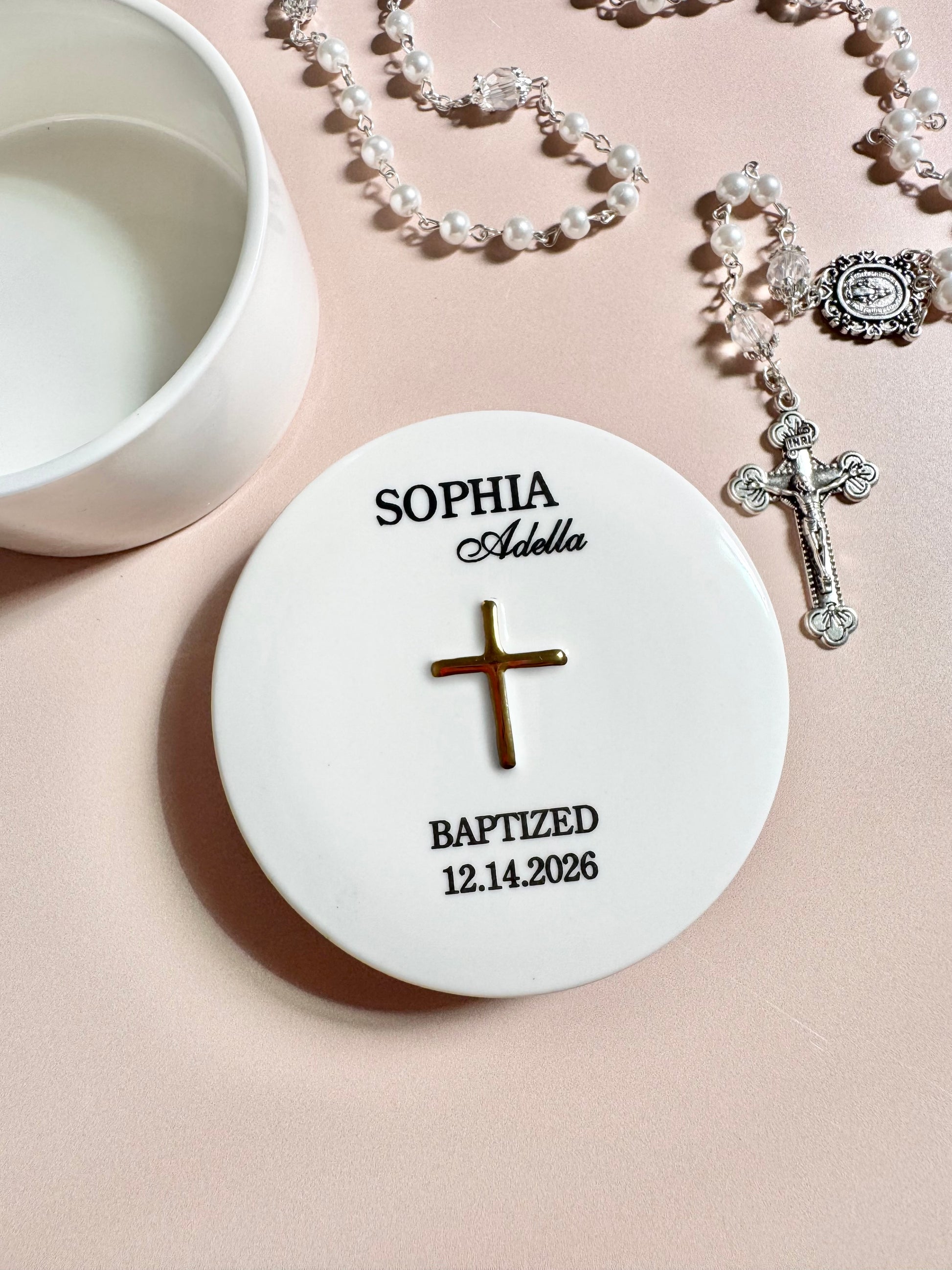 Baby baptism gift idea for newborn girl luxury baptism gift for gift for girl baby girl baptism keepsake gift rosary for daughter baptism gift for granddaughter baptism gift for goddaughter baptism gift idea jewelry dish for granddaughter first holy communion gift for goddaughter catholic gift for little girl baptism gift for Christmas from grandmother to grandson first Holly Union gift for nephew first holy communion gift for niece gift for baptism party gift with name for baptism girl gift