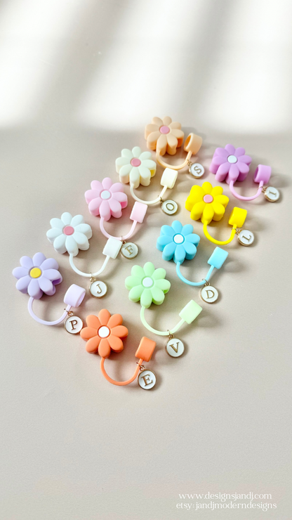 Colorful Flower Straw Caps