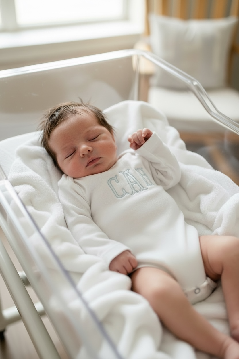 Personalized newborn outfit hospital cart photo prop baby coming home outfit embroidered monogram baby onesie custom newborn name outfit baby boy hospital outfit baby girl hospital outfit personalized baby announcement outfit initial newborn bodysuit embroidered baby romper newborn keepsake outfit monogrammed baby girl coming home outfit monogrammed baby boy coming home outfit Easter baby outfit personalized spring newborn outfit custom baby shower embroidered newborn outfit hospital bassinet