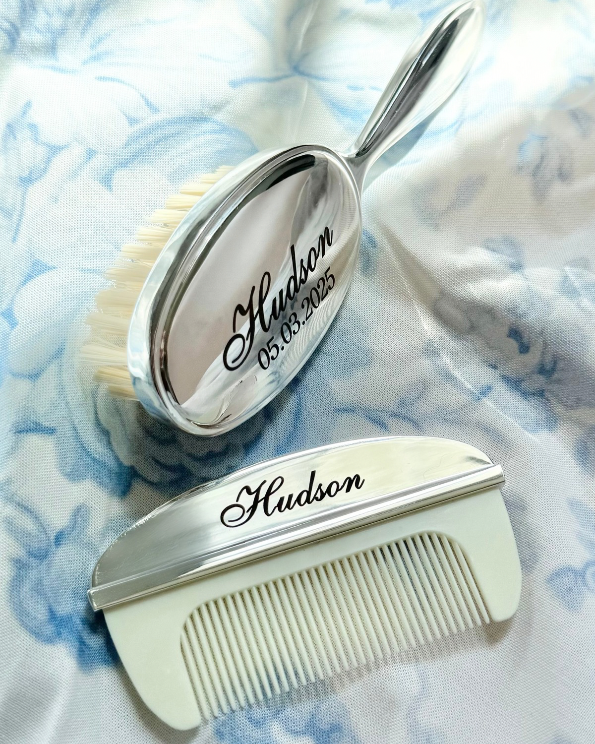Baby hairbrush with name for baptism gift for first born son personalized heirloom brush for baby keepsake gift for new mom custom baby gift for christening soft bristle brush for newborn baby shower gift idea for baby boy thoughtful gift for nephew baptism day engraved baby brush special keepsake for baby memory box baby grooming brush with name unique baptism gift idea for son or nephew religious gift for infant boy elegant custom baby gift for special occasion for newborn baby boy gift ideas