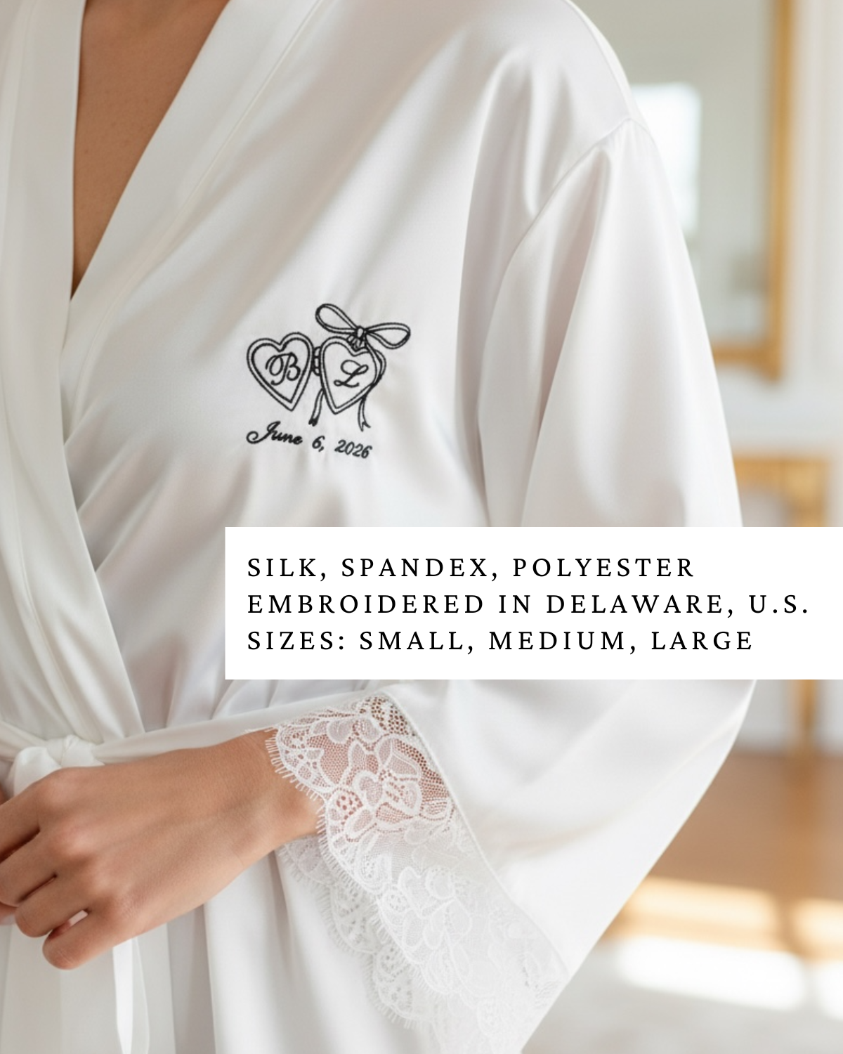 Bride Personalized White Silk Robe Monogram Bridal Shower Gift Bride to Be Future Mrs Wedding Day Robe Best Friend Engagement Something Blue personalized white silk bride robe custom bride robe with name bridal shower gift for bride to be future mrs wedding day robe luxury silk getting ready robe engagement gift for bride monogram bridal robe something blue bridal robe wedding morning robe for bride personalized bridal keepsake gift best friend bride gift daughter wedding gift elegant bride gift