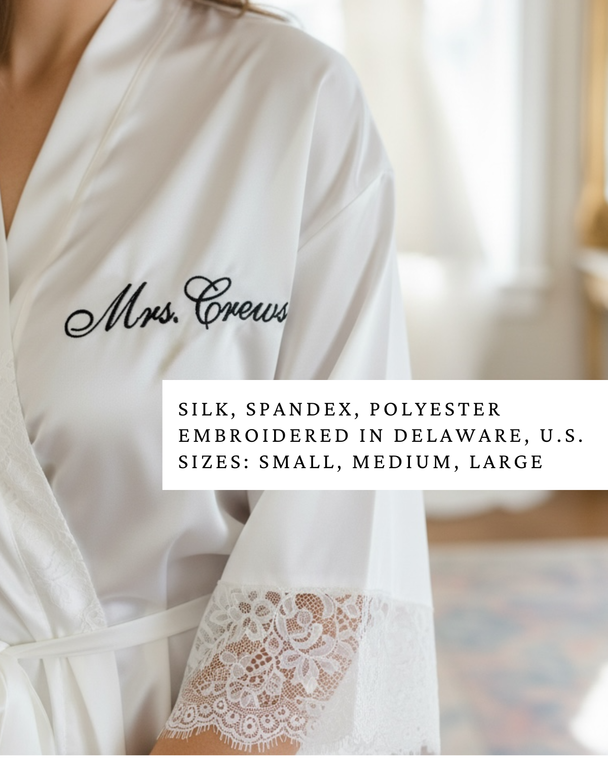 Bride Personalized White Silk Robe Monogram Bridal Shower Gift Bride to Be Future Mrs Wedding Day Robe Best Friend Engagement Something Blue personalized white silk bride robe custom bride robe with name bridal shower gift for bride to be future mrs wedding day robe luxury silk getting ready robe engagement gift for bride monogram bridal robe something blue bridal robe wedding morning robe for bride personalized bridal keepsake gift best friend bride gift daughter wedding gift elegant bride gift