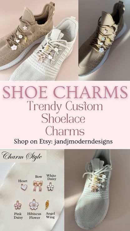 Shoe Charms for Women Shoe Lace Charm Accessory for Girl Shoe Charm Trendy Bow Shoe Charm Shoelace Initial Charm Jewelry for Sneaker Charms Shoe Charms for Women Shoe Lace Charm Accessory for Girl Shoe Charm Trendy Bow Shoe Charm Shoelace Initial