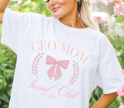 Personalized CEO Mom Social Club T-Shirt