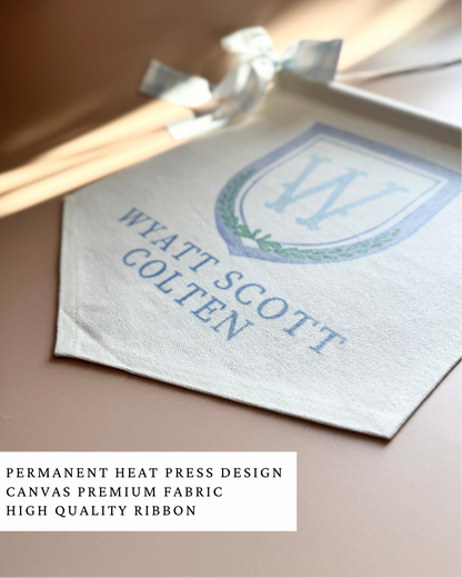 Newborn Welcome Banner Baby Hospital Stat Sign Name Crest Sign