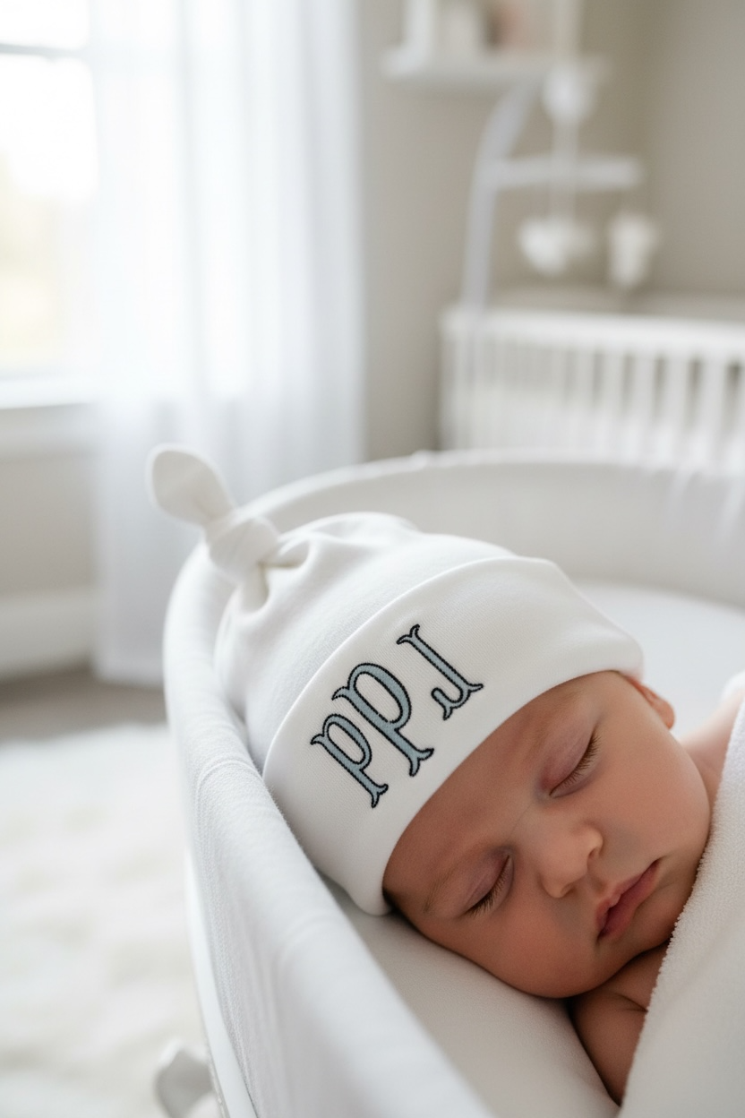 personalized embroidered newborn hat with monogram custom baby initial hospital beanie coming home outfit baby girl name cap baby boy announcement hat infant knit hat for hospital photos newborn photo prop personalized baby shower gift custom gender reveal baby beanie monogrammed infant cap soft newborn hospital outfit accessory custom stitched baby initials hat newborn girl embroidered beanie newborn boy personalized cap custom baby name hospital hat unique baby shower keepsake gift coming home outfit idea
