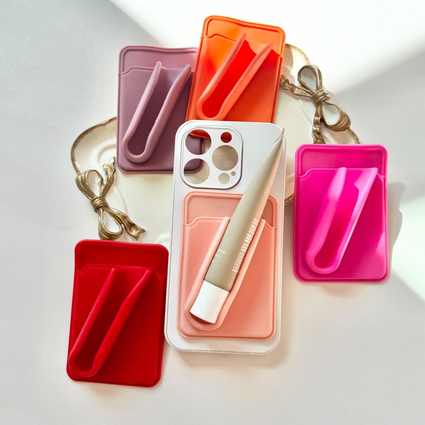 Lip gloss carrier stick on Phone case Wallet Card Holder Stick on Phone Wallet Trendy Preppy Phone Case Card Holder Card Wallet Phone Accessories ID Holder for lip gloss carrier phone case lipstick carrier rhode lip gloss case iphone stocking stuffer lip balm carrier for lip stick carrier holder for rhode lip gloss for summer Fridays lip gloss stick on for iPhone lip stick carrier for chapstick on phone  