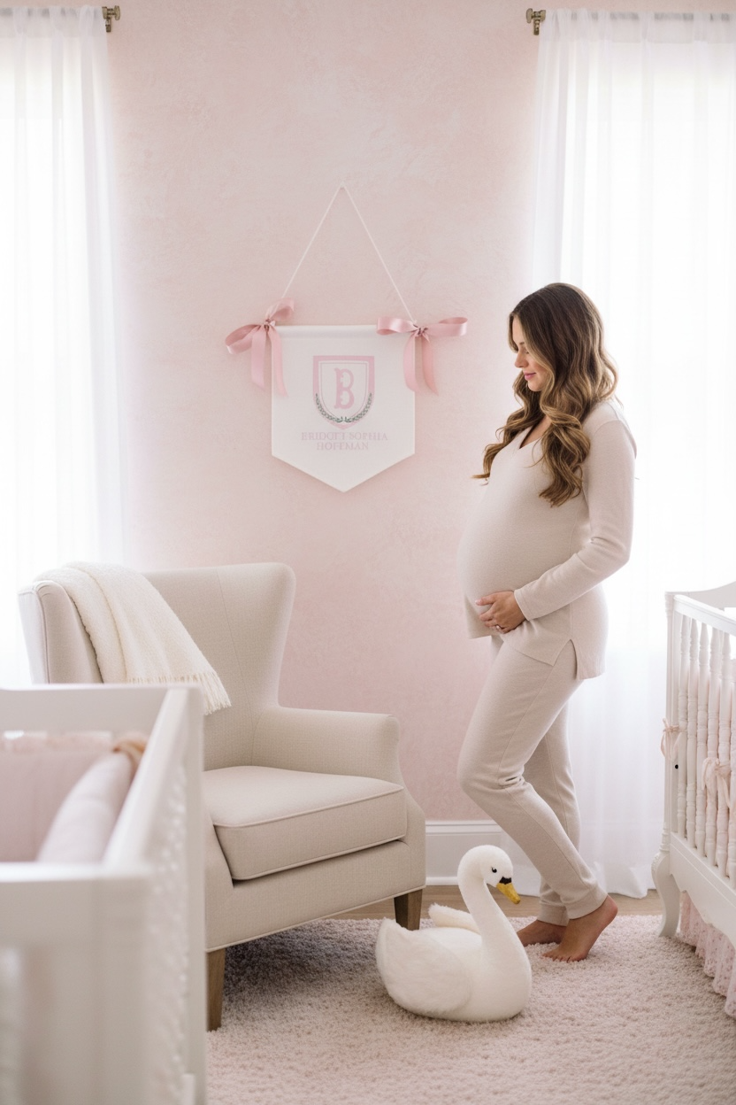 baby announcement banner girl baptism party decor for toddler first birthday pink banner canvas with name personalized bassinet sign monogram crest flag elegant nursery wall hanging custom baby shower decoration keepsake for newborn photo backdrop baptism reception decor toddler birthday banner personalized girl birthday banner baptism day celebration pink and white christening decoration custom monogrammed flag unique baby gift idea personalized banner for girls first birthday party decor pink