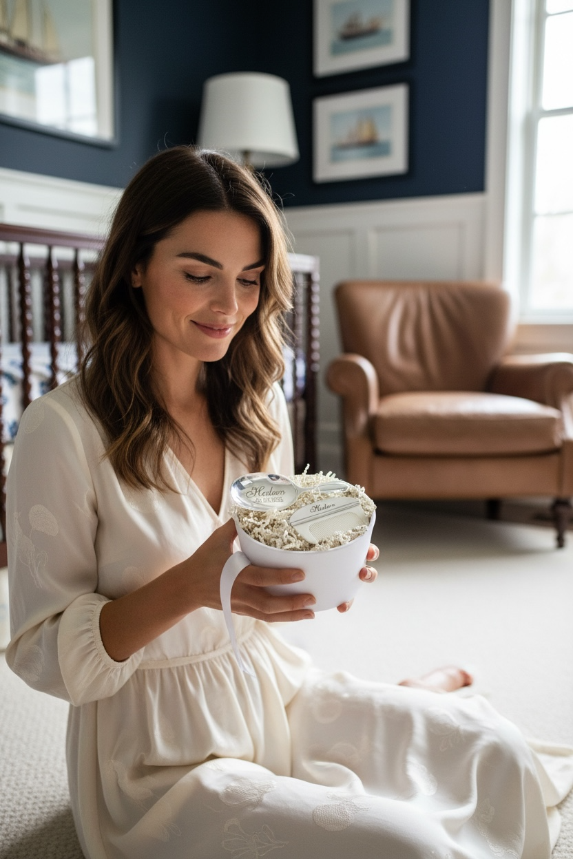 Baby Silver Plated Hairbrush with Name