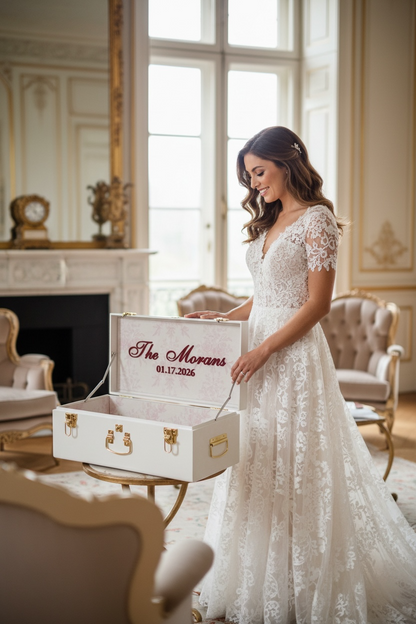 Bride Personalized Keepsake Trunk with Name Wedding Gift