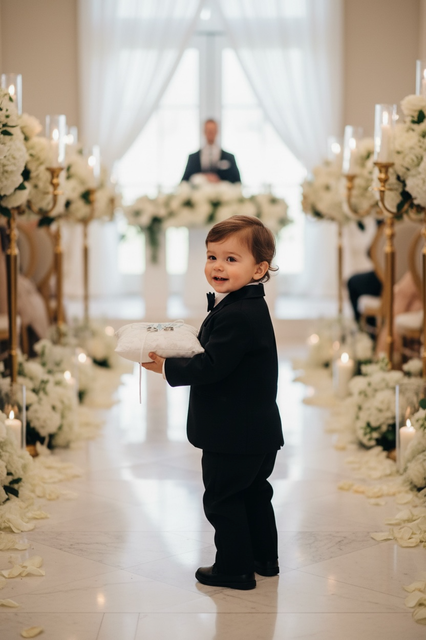 Ring Bearer Pillow Wedding Band Personalized Ring Holder Keepsake Ring Cushion Lace Pearl Pillow