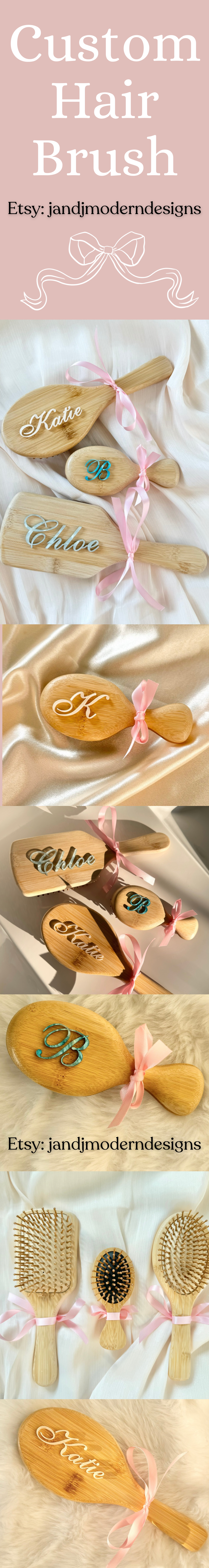 Personalized Large Flat Brush with Name