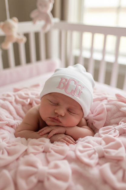 Monogram Baby Hat Embroidered