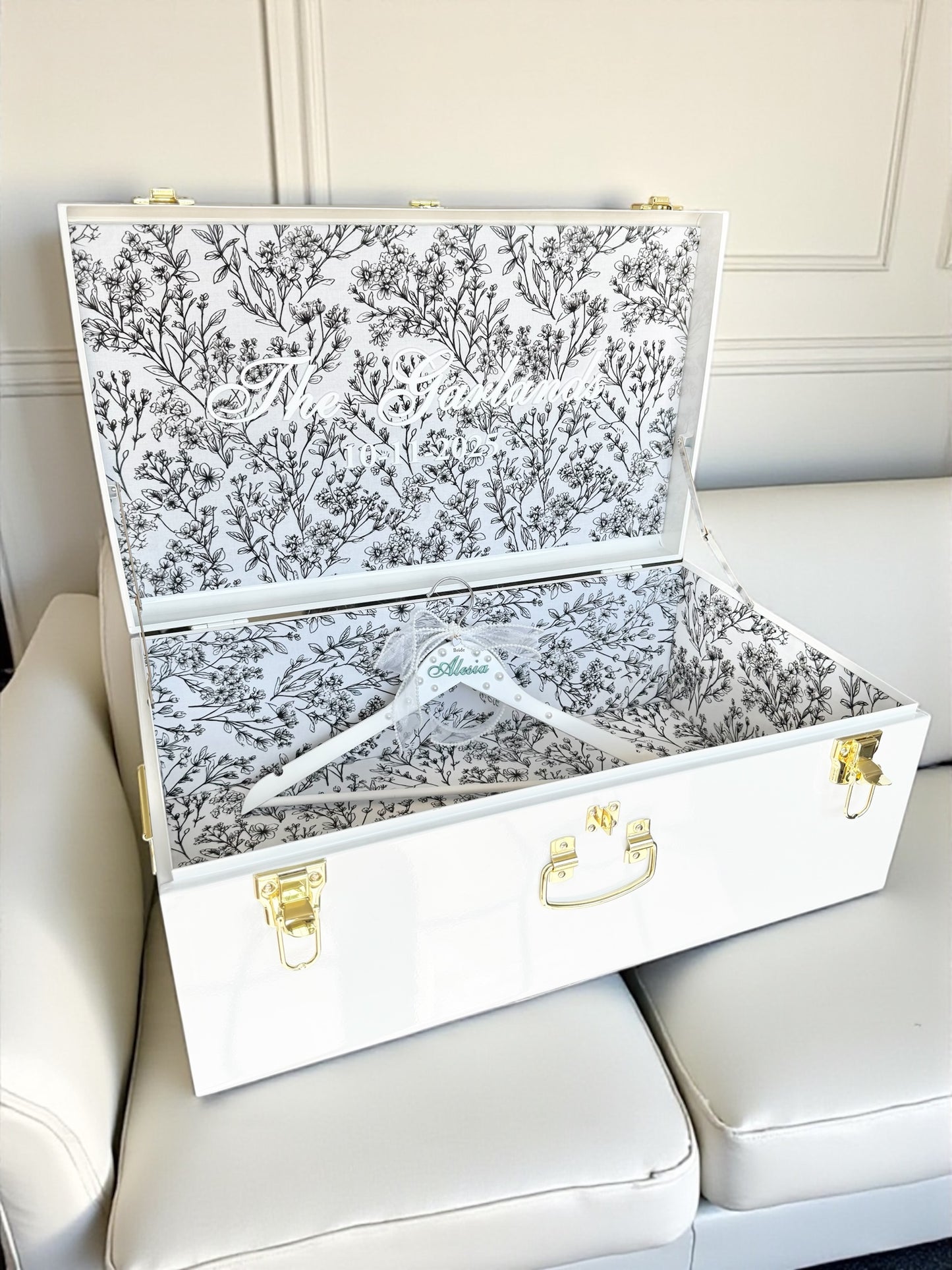 Bride Personalized Keepsake Trunk with Name Wedding Gift