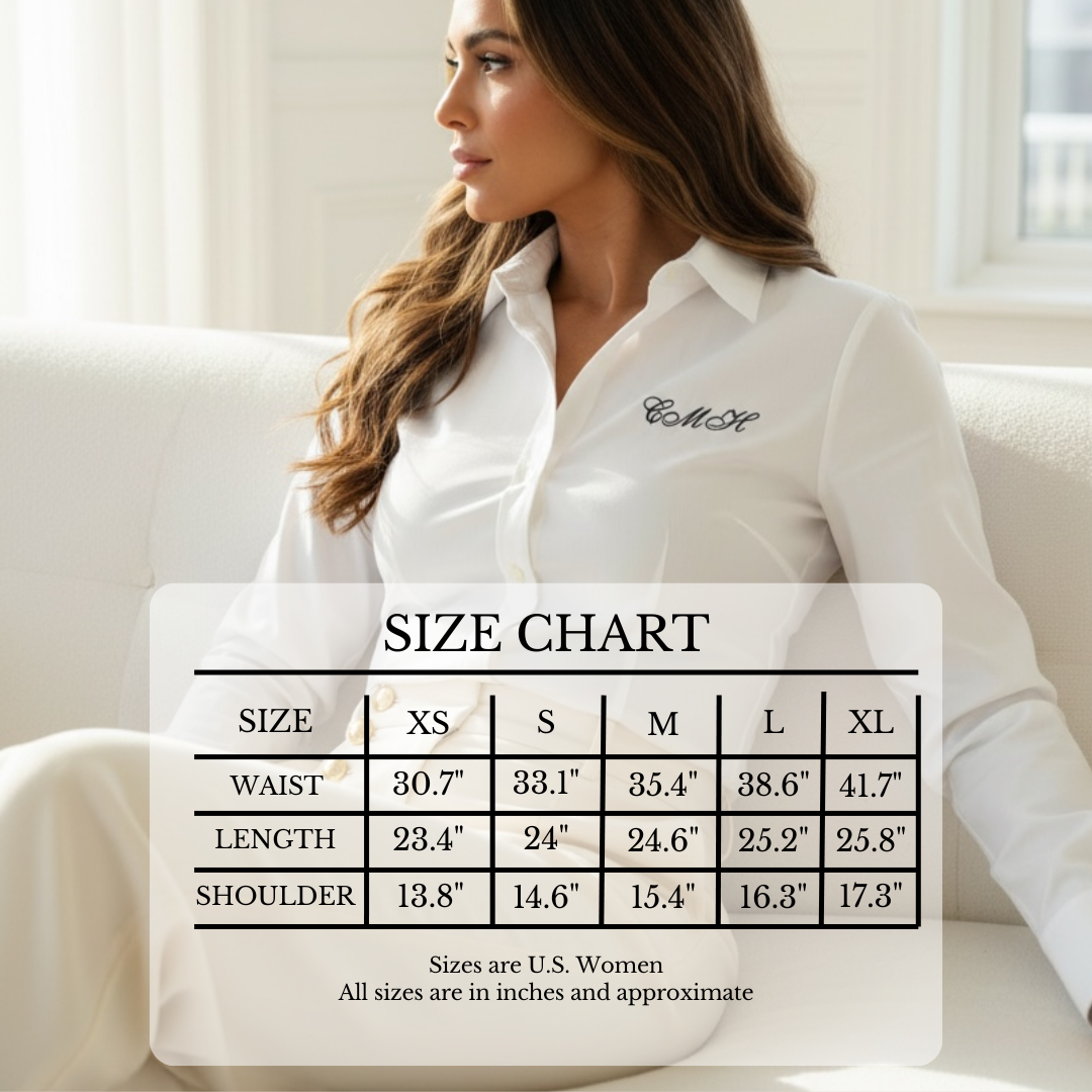 Embroidered Button Down Shirt Women