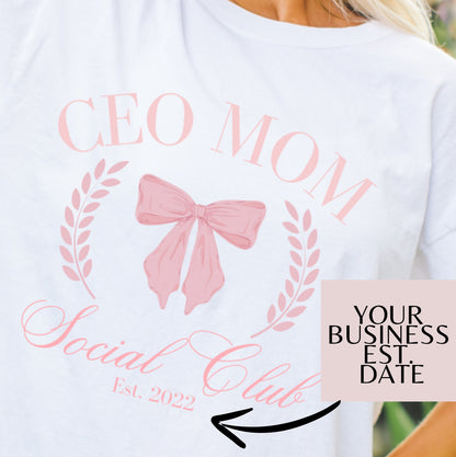 Personalized CEO Mom Social Club T-Shirt