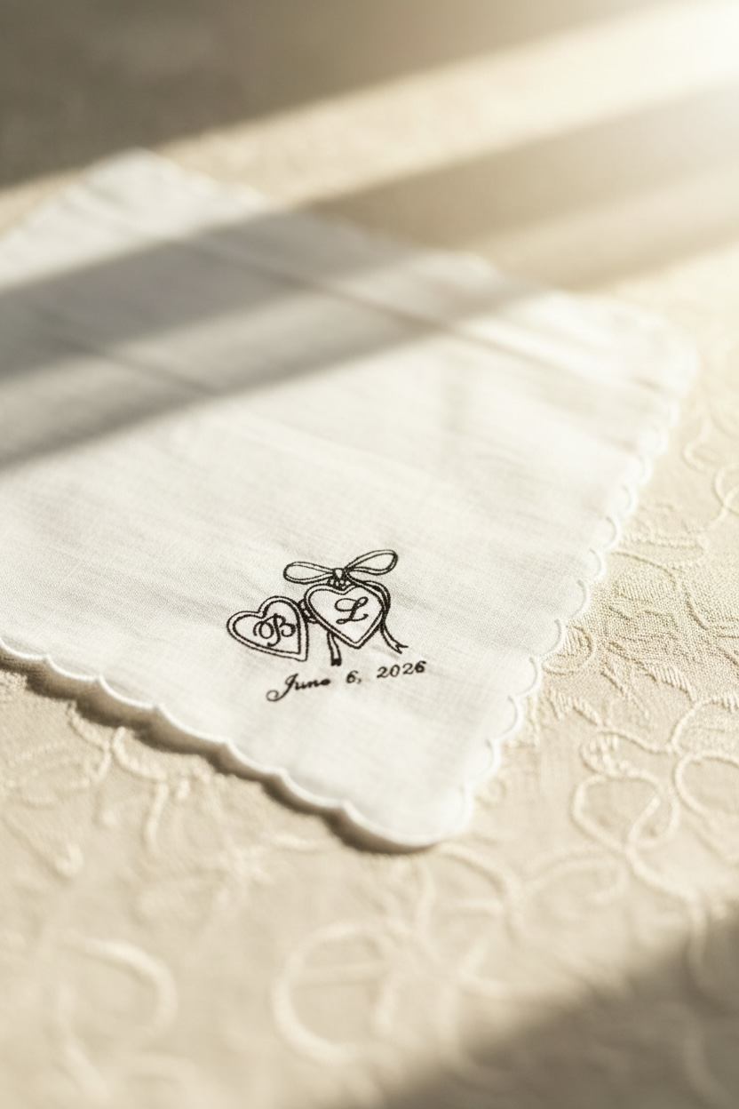 Personalized handkerchief for bride to be with custom text wedding keepsake something blue bridal shower gift engagement gift for best friend meaningful wedding day handkerchief for daughter from mother of the bride heirloom handkerchief personalized bridal accessory  keepsake gift for weddings engagement friend gift wedding memento for bride Personalized wedding handkerchief with custom message for bride something blue gift for bride to be bridal keepsake engagement present wedding day gift