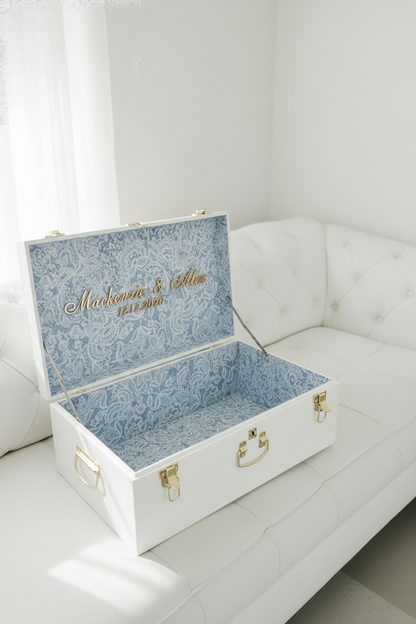 Bride Personalized Keepsake Trunk with Name Wedding Gift