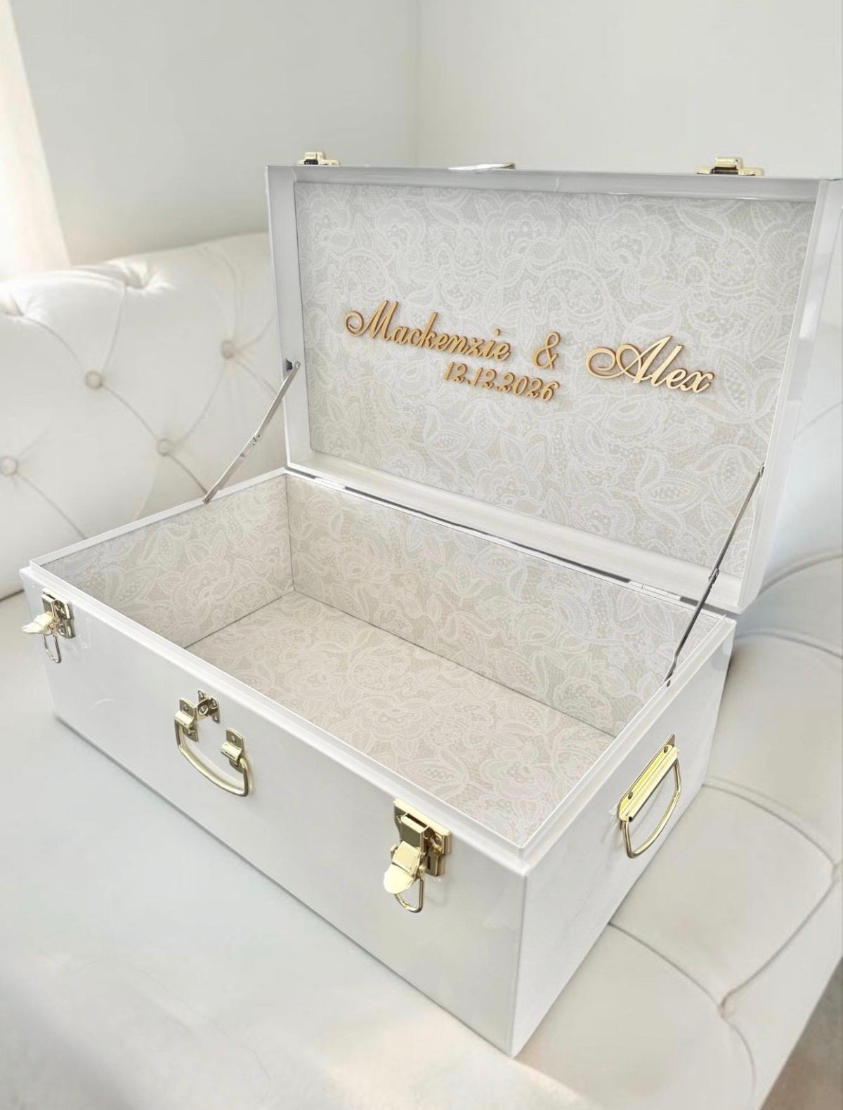 Bride Personalized Keepsake Trunk with Name Wedding Gift