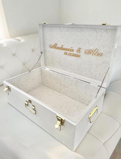 Bride Personalized Keepsake Trunk with Name Wedding Gift