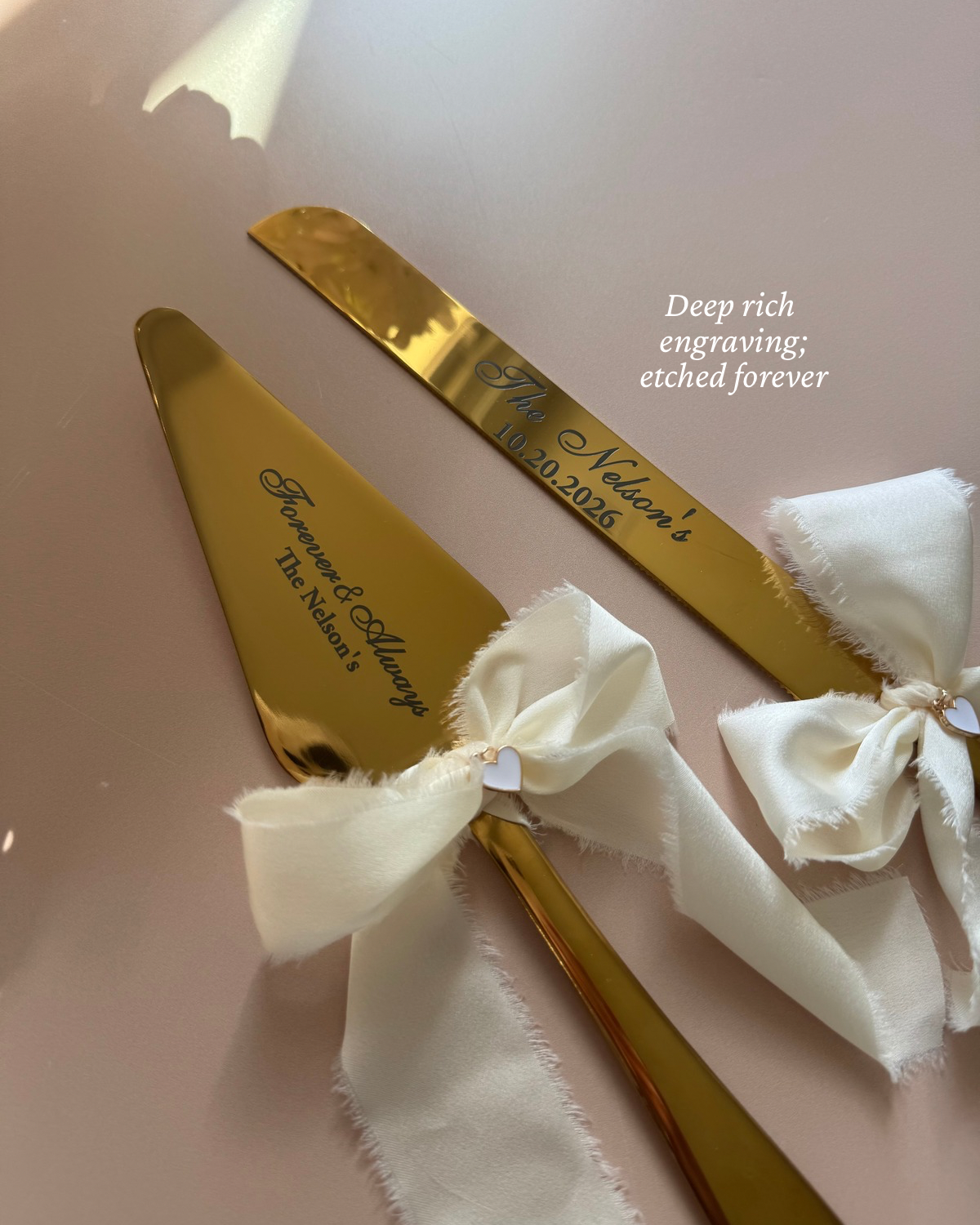 Wedding Cake Cutting Set for Bride Gift for Bridal Shower Keepsake Gift for Luxury Wedding Present to Engaged Couple Gifts with Last Name two-piece wedding cake cutter gold engraved wedding cake knife set engraved custom wedding cake cutting set silver knife set for wedding cake personalized keepsake wedding gift idea for new couple engaged gift for bride to be bridal shower gift idea something blue cornflower blue shade wedding gift for new bride wedding keepsake cutting utensil for cake photo