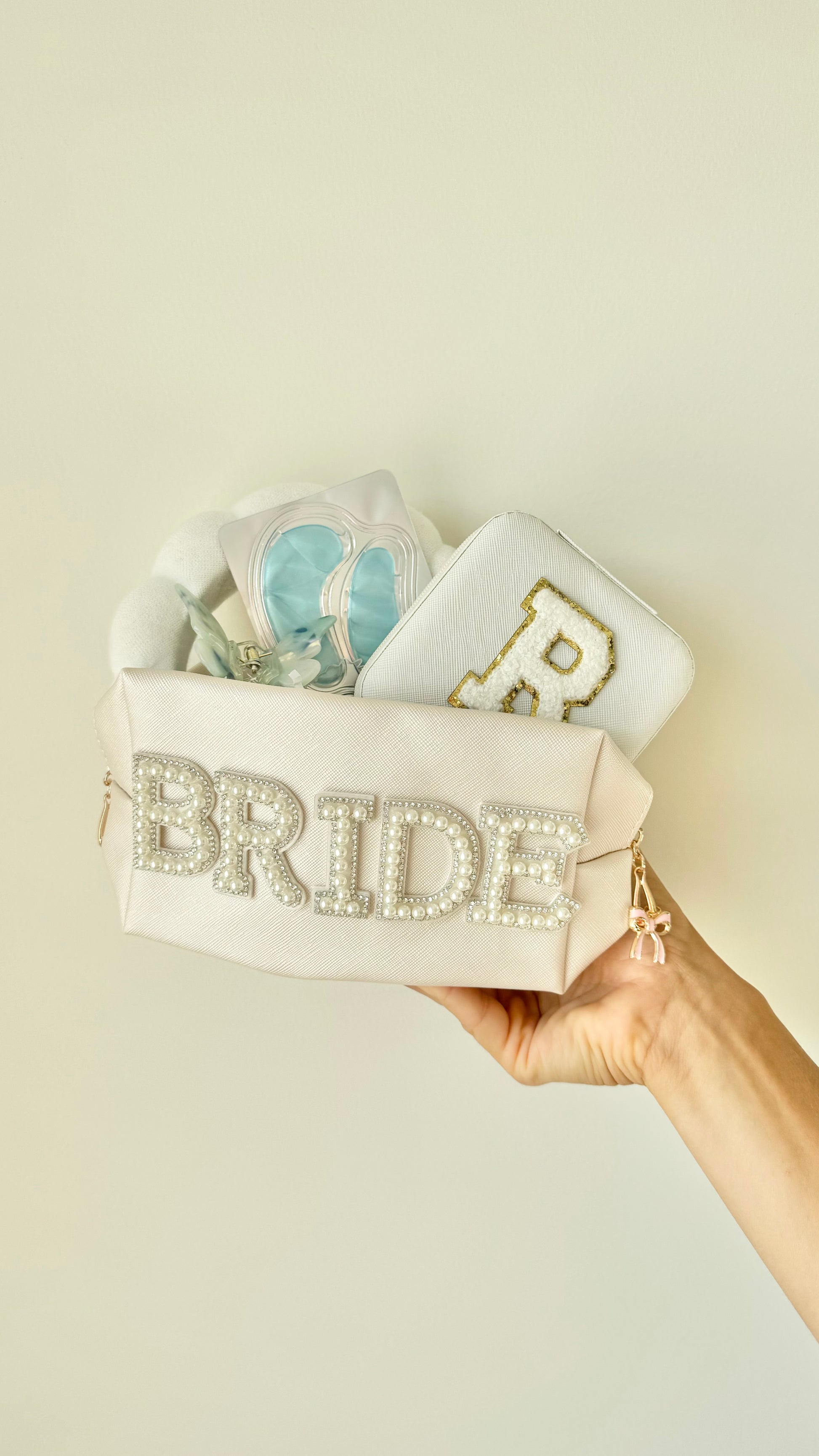 bride day of kit bag, bride to be cosmetic bag set, bride to be gifts box, engagement party gift for bride, best friend bride bag, honeymoon bride bag, newly engaged couple gift, bridal shower gift idea something blue bride gift blue bride gift for blue bridal shower gift idea bridal blue day of wedding gift from bridal party to bride gift for wedding day from bridesmaids