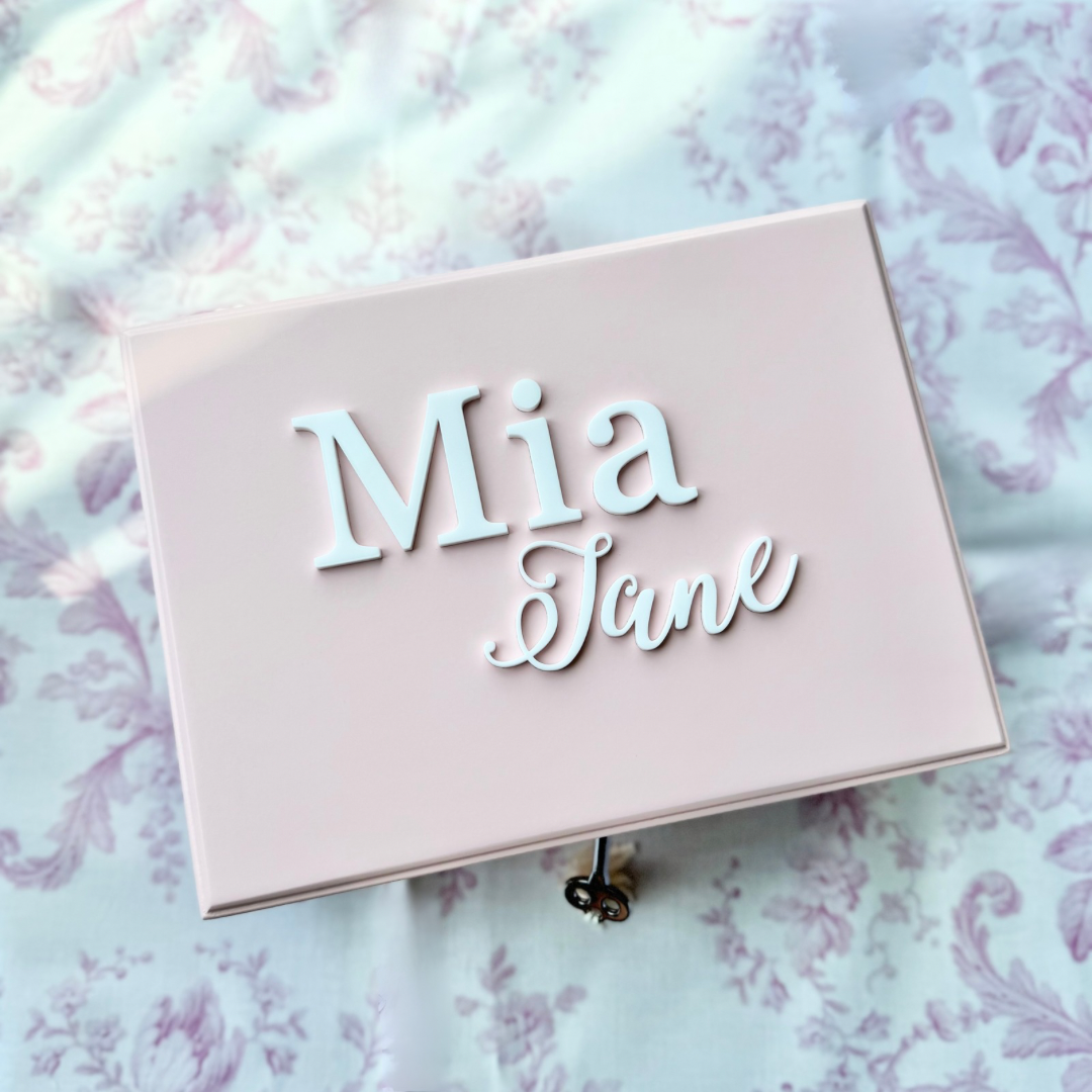 Musical Jewelry Box for Girl Keepsake for Toddler First Birthday Gift for Niece Baby Shower Newborn Girl Baptism Gift for Granddaughter Gift