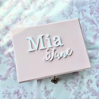 Musical Jewelry Box for Girl Keepsake for Toddler First Birthday Gift for Niece Baby Shower Newborn Girl Baptism Gift for Granddaughter Gift