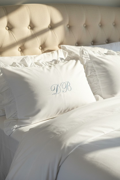 embroidered pillowcase with name personalized pillow cover with initial monogram custom name pillow for bride keepsake gift newly engaged friend wedding shower present engagement gift idea bridal bedroom decor heirloom pillow cover custom wedding pillow personalized home decor romantic bride to be engagement keepsake personalized bedding monogram pillowcase custom name embroidery wedding anniversary bridal shower decor sentimental keepsake pillow best friend engagement embroidered pillow cover