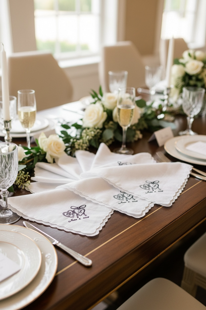 Personalized handkerchief for bride to be with custom text wedding keepsake something blue bridal shower gift engagement gift for best friend meaningful wedding day handkerchief for daughter from mother of the bride heirloom handkerchief personalized bridal accessory  keepsake gift for weddings engagement friend gift wedding memento for bride Personalized wedding handkerchief with custom message for bride something blue gift for bride to be bridal keepsake engagement present wedding day gift