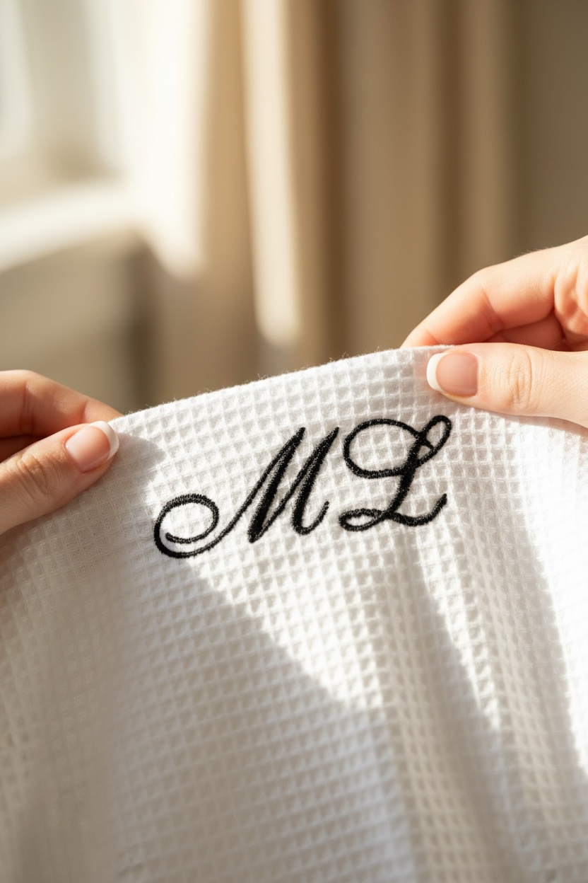 Personalized long kimono robe with custom embroidered monogram designed for bridesmaid proposal spa weekend slumber party favor luxury lounge wear for teen girl featuring soft flowing fabric adjustable waist tie elegant silhouette and detailed stitching perfect for wedding morning getting ready photos birthday gift girls trip bridal shower and special celebration keepsake Personalized long kimono robe with custom embroidered initial designed for bridesmaid proposals spa weekends slumber parties